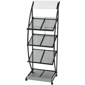 Zeitschriftenständer 47x40x134 cm schwarz und weiß A4 von vidaXL, Zeitschriftenständer - Ref: Foro24-30099, Preis: 128,83 €, ...