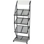 Revistero 47x40x134 cm blanco y negro A4 de vidaXL, Revisteros - Ref: Foro24-30099, Precio: 114,02 €, Descuento: %