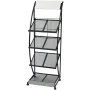 Zeitschriftenständer 47x40x134 cm schwarz und weiß A4 von vidaXL, Zeitschriftenständer - Ref: Foro24-30099, Preis: 128,83 €, ...