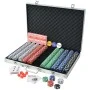 Poker game with 1000 chips and aluminum briefcase by vidaXL, Poker cases and chips - Ref: Foro24-80183, Price: 91,15 €, Disco...