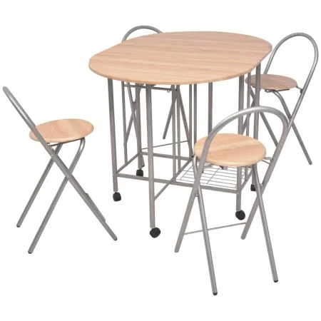 Conjunto de comedor plegable 5 piezas MDF de vidaXL, muebles para cocinas y comedores - Ref: Foro24-243901, Precio: 199,03 €,...