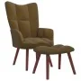 Sillón de relax con taburete terciopelo marrón de , Sillones - Ref: Foro24-328070, Precio: 154,93 €, Descuento: %