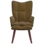 Sillón de relax con taburete terciopelo marrón de , Sillones - Ref: Foro24-328070, Precio: 154,93 €, Descuento: %