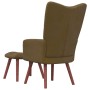 Relaxation armchair with brown velvet stool by , Armchairs - Ref: Foro24-328070, Price: 151,53 €, Discount: %