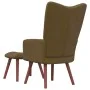 Sillón de relax con taburete terciopelo marrón de , Sillones - Ref: Foro24-328070, Precio: 154,93 €, Descuento: %