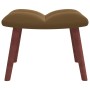 Relaxation armchair with brown velvet stool by , Armchairs - Ref: Foro24-328070, Price: 151,53 €, Discount: %