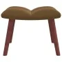 Sillón de relax con taburete terciopelo marrón de , Sillones - Ref: Foro24-328070, Precio: 154,93 €, Descuento: %