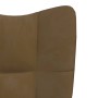 Relaxation armchair with brown velvet stool by , Armchairs - Ref: Foro24-328070, Price: 151,53 €, Discount: %