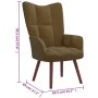 Sillón de relax con taburete terciopelo marrón de , Sillones - Ref: Foro24-328070, Precio: 154,93 €, Descuento: %