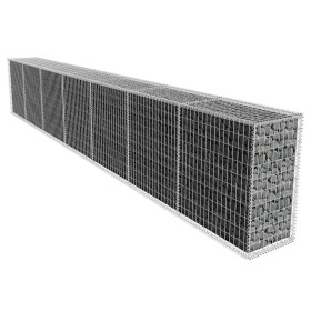 Gabionenwand mit verzinkter Stahlabdeckung 600x50x100 cm von , Zaunpaneele - Ref: Foro24-142530, Preis: 256,85 €, Rabatt: %