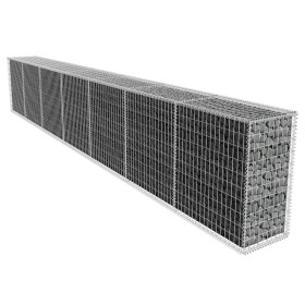Muro de gaviones con cubierta acero galvanizado 600x50x100 cm
