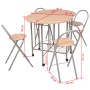 5-teiliges klappbares Esszimmerset aus MDF von vidaXL, Möbelsets für Küchen und Esszimmer - Ref: Foro24-243901, Preis: 202,81...