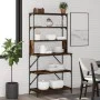 Küchenregal 6 Ebenen aus geräucherter Eiche 90x40x180 cm von , Behälter für Küchenutensilien - Ref: Foro24-834222, Preis: 97,...