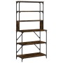 Estantería cocina 6 niveles madera roble ahumado 90x40x180 cm by , Kitchen utensil containers - Ref: Foro24-834222, Price: 98...