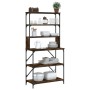 Estantería cocina 6 niveles madera roble ahumado 90x40x180 cm by , Kitchen utensil containers - Ref: Foro24-834222, Price: 98...
