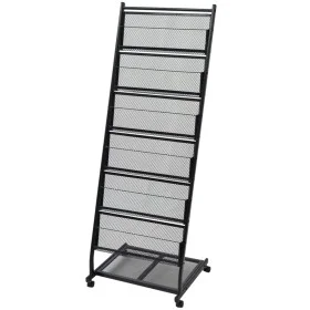 Zeitschriftenständer 47,5x43x133 cm schwarz A4 von vidaXL, Zeitschriftenständer - Ref: Foro24-30100, Preis: 98,65 €, Rabatt: %