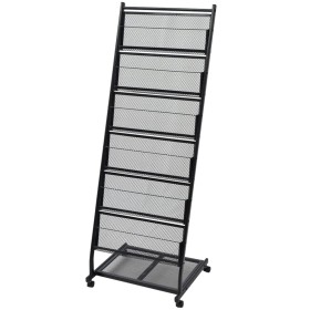 Zeitschriftenständer 47,5x43x133 cm schwarz A4 von vidaXL, Zeitschriftenständer - Ref: Foro24-30100, Preis: 100,50 €, Rabatt: %