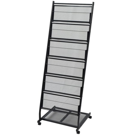 Magazine rack 47.5x43x133 cm black A4 by vidaXL, Magazine racks - Ref: Foro24-30100, Price: 100,42 €, Discount: %