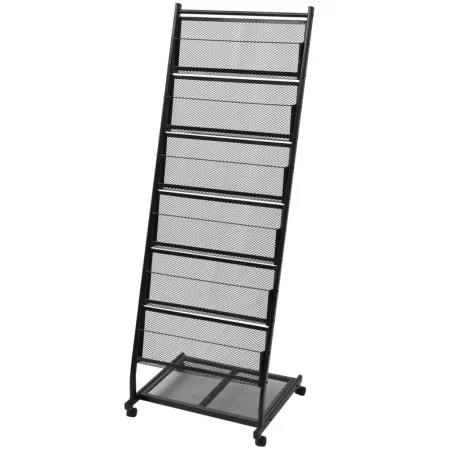 Zeitschriftenständer 47,5x43x133 cm schwarz A4 von vidaXL, Zeitschriftenständer - Ref: Foro24-30100, Preis: 98,65 €, Rabatt: %