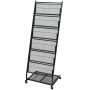 Magazine rack 47.5x43x133 cm black A4 by vidaXL, Magazine racks - Ref: Foro24-30100, Price: 100,42 €, Discount: %