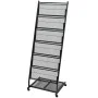 Zeitschriftenständer 47,5x43x133 cm schwarz A4 von vidaXL, Zeitschriftenständer - Ref: Foro24-30100, Preis: 98,65 €, Rabatt: %