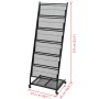 Magazine rack 47.5x43x133 cm black A4 by vidaXL, Magazine racks - Ref: Foro24-30100, Price: 100,42 €, Discount: %