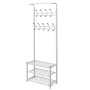 Clothes rack with shoe shelf 68x32x182.5 cm white by vidaXL, Hat and coat racks - Ref: Foro24-243727, Price: 74,72 €, Discoun...