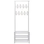 Clothes rack with shoe shelf 68x32x182.5 cm white by vidaXL, Hat and coat racks - Ref: Foro24-243727, Price: 67,95 €, Discoun...