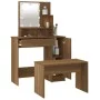Brown Oak Plywood LED Vanity Set by , Bedroom Dressers - Ref: Foro24-3114122, Price: 116,97 €, Discount: %