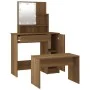 Brown Oak Plywood LED Vanity Set by , Bedroom Dressers - Ref: Foro24-3114122, Price: 116,97 €, Discount: %