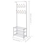 Clothes rack with shoe shelf 68x32x182.5 cm white by vidaXL, Hat and coat racks - Ref: Foro24-243727, Price: 74,72 €, Discoun...