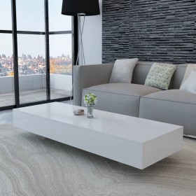 Glossy White Fiberglass Rectangular Coffee Table by vidaXL, Coffee table - Ref: Foro24-244021, Price: 141,44 €, Discount: %