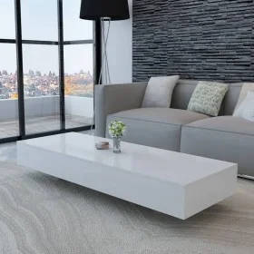 Glossy White Fiberglass Rectangular Coffee Table by vidaXL, Coffee table - Ref: Foro24-244021, Price: 144,22 €, Discount: %