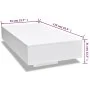 Glossy White Fiberglass Rectangular Coffee Table by vidaXL, Coffee table - Ref: Foro24-244021, Price: 144,22 €, Discount: %