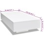 Glänzend weißer rechteckiger Couchtisch aus Fiberglas von vidaXL, Couchtisch - Ref: Foro24-244021, Preis: 141,44 €, Rabatt: %