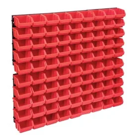 Storage box kit 96 pieces red black wall panels by , Tool cabinets - Ref: Foro24-150806, Price: 88,26 €, Discount: %