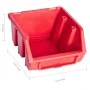 Aufbewahrungsbox-Set, 96-teilig, rot-schwarze Wandpaneele von , Werkzeugschränke - Ref: Foro24-150806, Preis: 88,26 €, Rabatt: %