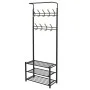 Clothes rack with shoe shelf 68x32x182.5 cm black by vidaXL, Hat and coat racks - Ref: Foro24-243726, Price: 73,62 €, Discoun...