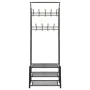 Clothes rack with shoe shelf 68x32x182.5 cm black by vidaXL, Hat and coat racks - Ref: Foro24-243726, Price: 73,62 €, Discoun...