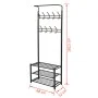 Clothes rack with shoe shelf 68x32x182.5 cm black by vidaXL, Hat and coat racks - Ref: Foro24-243726, Price: 73,62 €, Discoun...