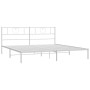 Metallbettgestell mit weißem Kopfteil 193x203 cm von , Betten und Lattenroste - Ref: Foro24-355518, Preis: 107,61 €, Rabatt: %
