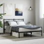 Estructura de cama con cabecero metal negro 140x190 cm de , Camas y somieres - Ref: Foro24-355463, Precio: 106,48 €, Descuent...