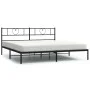 Bed frame with black metal headboard 183x213 cm by , Beds and slatted bases - Ref: Foro24-355468, Price: 105,95 €, Discount: %