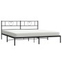 Bed frame with black metal headboard 183x213 cm by , Beds and slatted bases - Ref: Foro24-355468, Price: 107,48 €, Discount: %