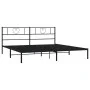 Bed frame with black metal headboard 183x213 cm by , Beds and slatted bases - Ref: Foro24-355468, Price: 105,95 €, Discount: %