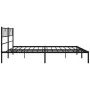 Bed frame with black metal headboard 183x213 cm by , Beds and slatted bases - Ref: Foro24-355468, Price: 105,95 €, Discount: %