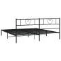 Bed frame with black metal headboard 183x213 cm by , Beds and slatted bases - Ref: Foro24-355468, Price: 105,95 €, Discount: %