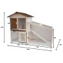 @Pet Tommy hutch white and brown 140x65x100 cm 20072 by @Pet, Cages and habitats for small animals - Ref: Foro24-413738, Pric...
