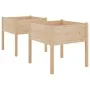 Pflanzgefäße 2 Stück aus massivem Kiefernholz 70x70x70 cm von , Töpfe und Pflanzgefäße - Ref: Foro24-810810, Preis: 98,95 €, ...