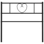 Cabecero de metal negro 75 cm de , Cabeceros y pies de cama - Ref: Foro24-355489, Precio: 22,01 €, Descuento: %